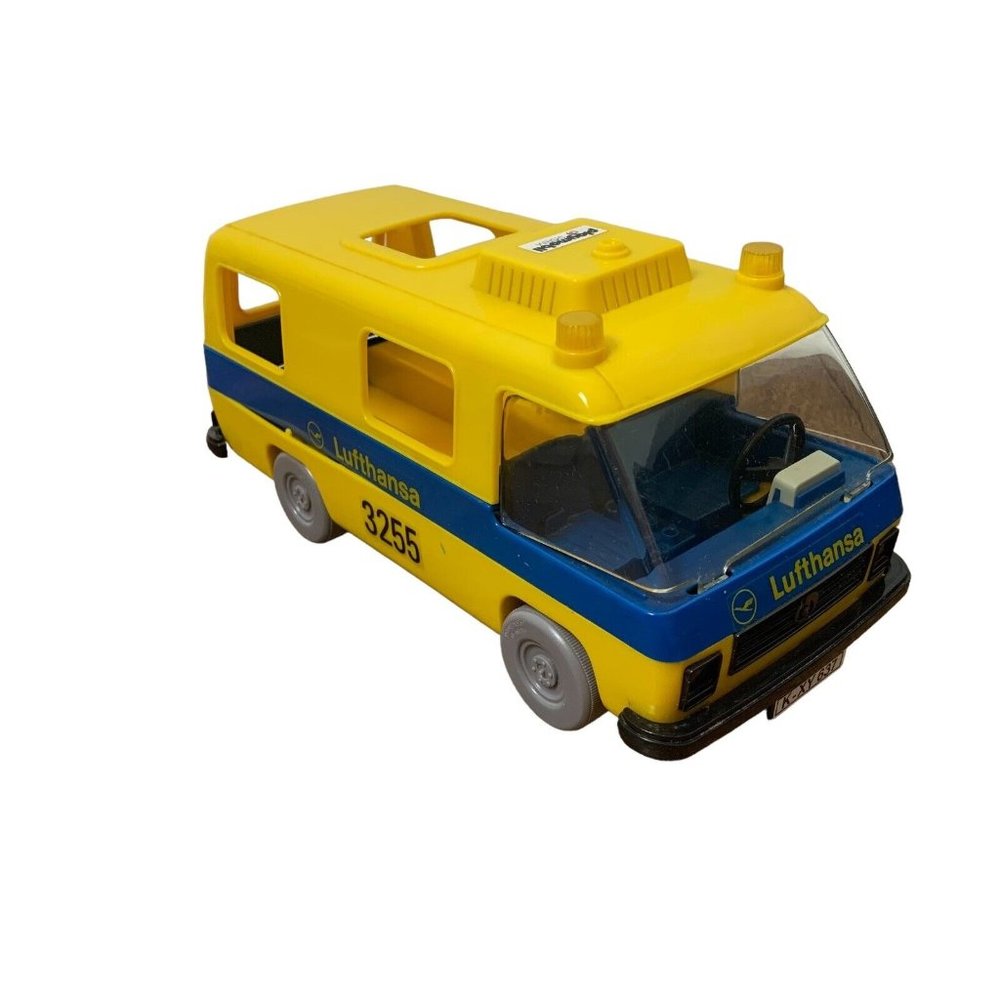 Vintage Playmobil System LUFTHANSA AIRPORT VAN VEHICLE Klicky 1970s Incomplete